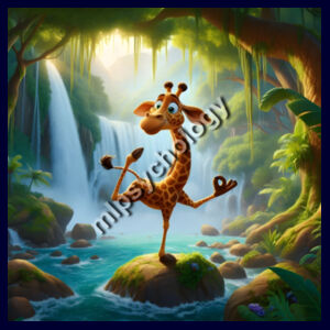 Giraffe Yoga - Tote Bag Design