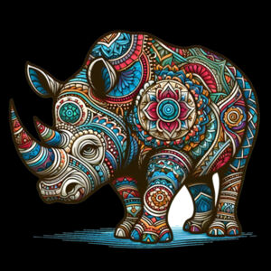Rhino Mandala - AS Colour Womens Upside Tank Design