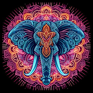 Elephant Mandala - AS Colour Womens Mika Organic Long Sleeved Dress Design