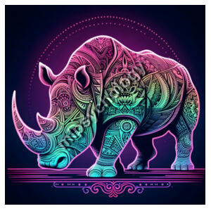 Rhino Mandala (pink) - AS Colour Womens Oversized Dress Design