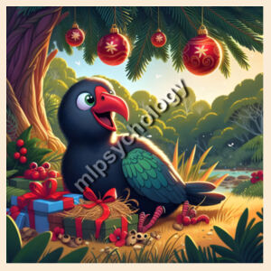 Festive Wilderness - Pukeko  - Medium Calico Santa Sack Design