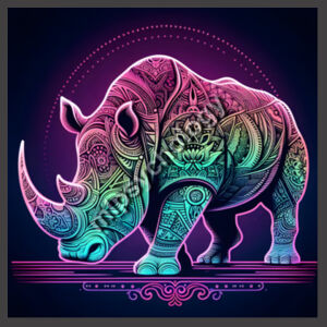 Rhino Mandala (pink) - Full Image - AS Colour Womens Heavy Faded Tank Design