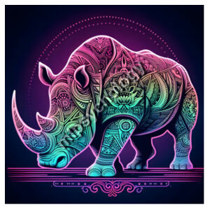 Rhino Mandala (pink) - Full Image - AS Colour Womens Martina Tank Design