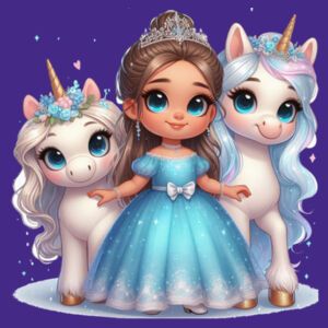 Sparkles and Unicorns  - Biz Collection Youth Ice Tee Design