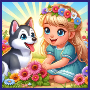 Puppy Playtime  - Cloke Youth Outline Tee Design