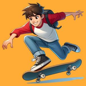 Skateboard Stunt Master  - JB's Youth Tee Design