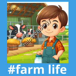 #farm life -Boy - Cloke Youth Outline Tee Design