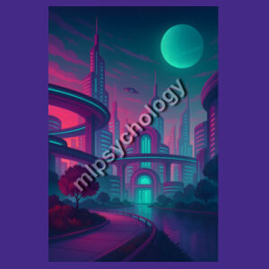 Futuristic World (Pink/Blue Hues) - Biz Collection Mens Ice Tee Design