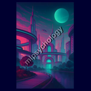 Futuristic World (Pink/Blue Hues) - AS Colour Womens Mali Tee Design