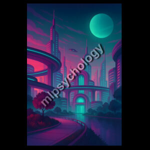 Futuristic World (Pink/Blue Hues) - AS Colour Womens Mali Racerback Singlet Design
