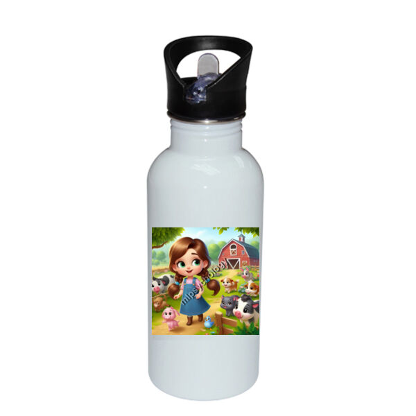Farmyard Fun - Stainless Bottle with Straw Top Thumbnail
