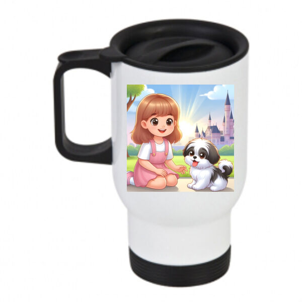Puppy Love Delight - Travel Mug Thumbnail