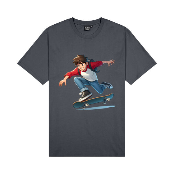Skateboard Stunt Master - Cloke Kids Outline Tee Thumbnail