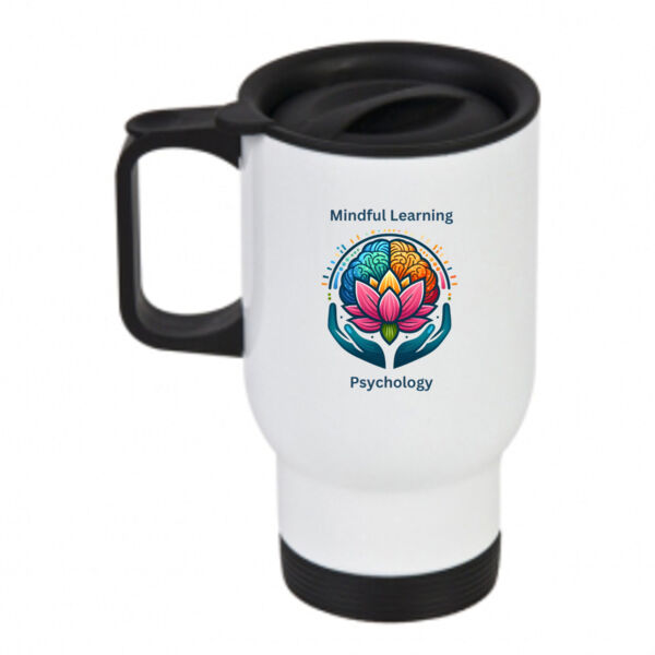 Mindful Sips for a Balanced Life - Stainless Bottle with Straw Top - Travel Mug Thumbnail