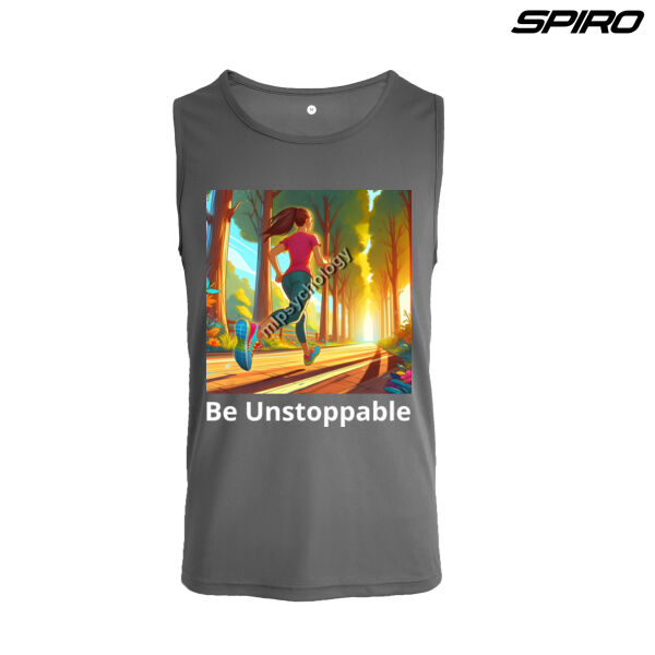 Be Unstoppable - Run - Spiro Adult Impact Performance Aircool Singlet Thumbnail