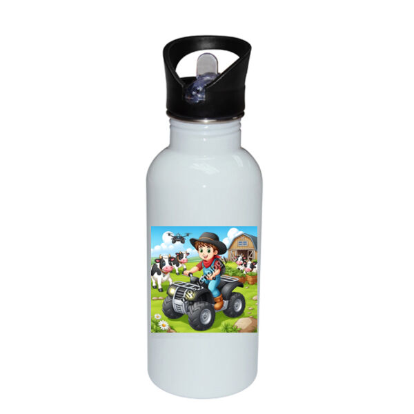 Living Life - Stainless Bottle with Straw Top Thumbnail