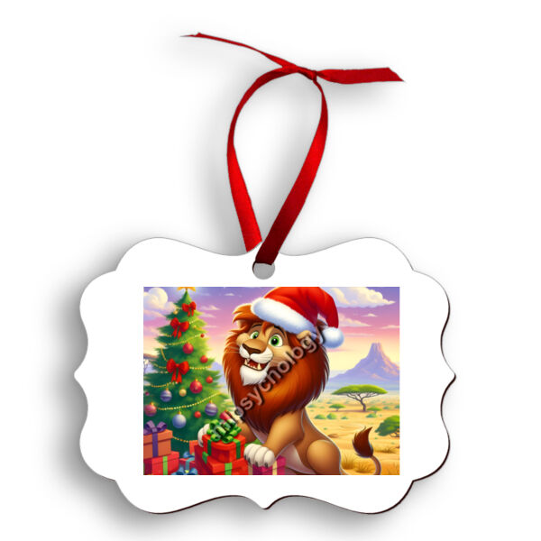 Festive Wilderness -Lion - Benelux Aluminium Ornament Thumbnail