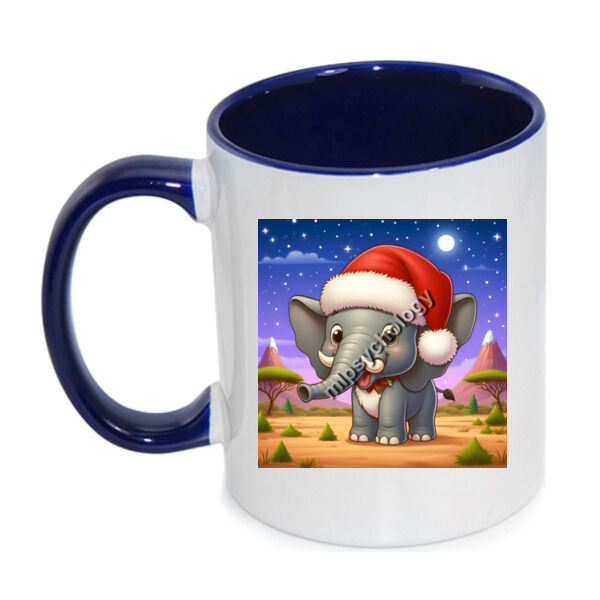 Festive Wilderness - Elephant - Inner Coloured Mug Thumbnail