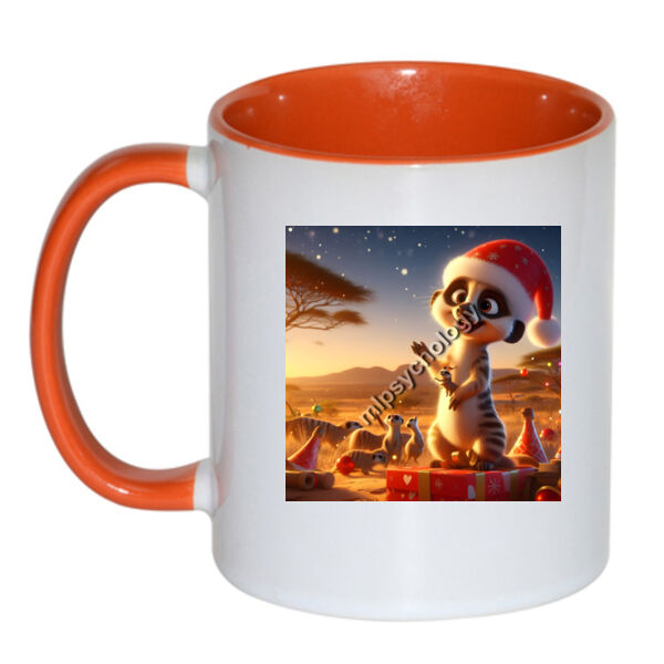Festive Wilderness - Meerkat - Inner Coloured Mug Thumbnail