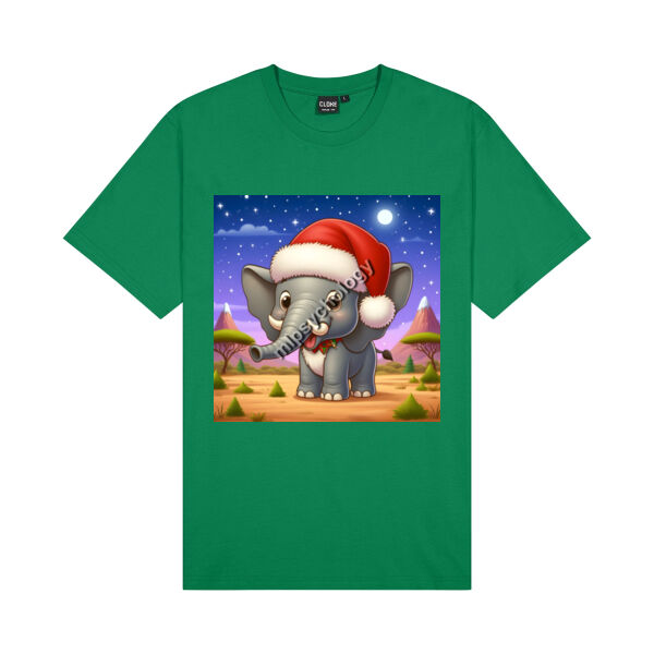 Festive Wilderness - Elephant - C-Force Kids Unisex Classic Tee - Cloke Kids Outline Tee Thumbnail