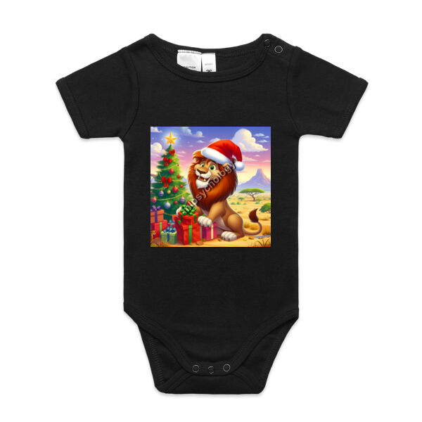 Festive Wilderness -Lion - AS Colour Organic Infant Mini-Me One-Piece - AS Colour Organic Infant Mini-Me One-Piece Thumbnail