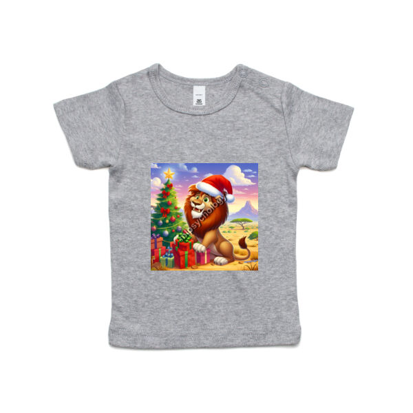 Festive Wilderness -Lion - AS Colour Organic Infant Mini-Me One-Piece - AS Colour Organic Infant Wee Tee Thumbnail