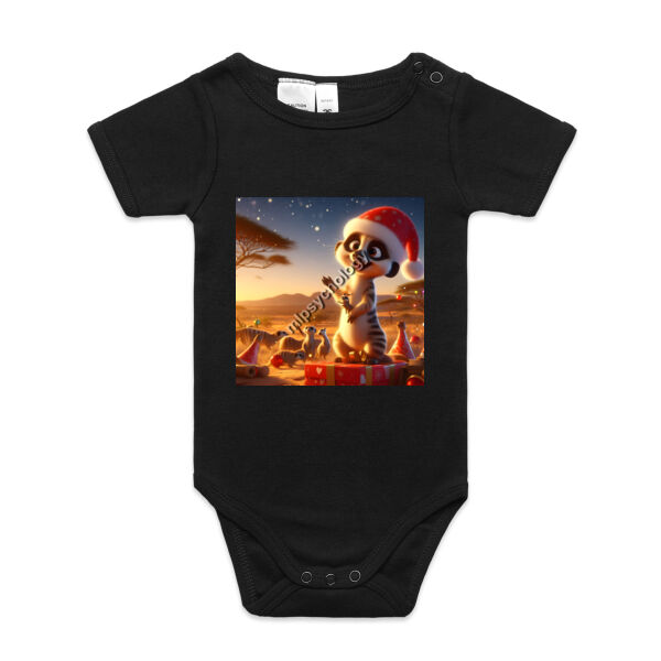 Festive Wilderness - Meerkat - AS Colour Organic Infant Mini-Me One-Piece Thumbnail