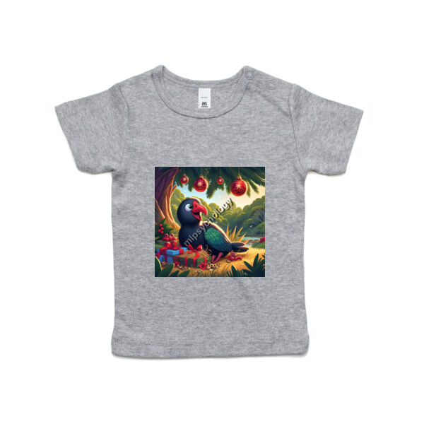 Festive Wilderness - Pukeko  - AS Colour Organic Infant Wee Tee Thumbnail