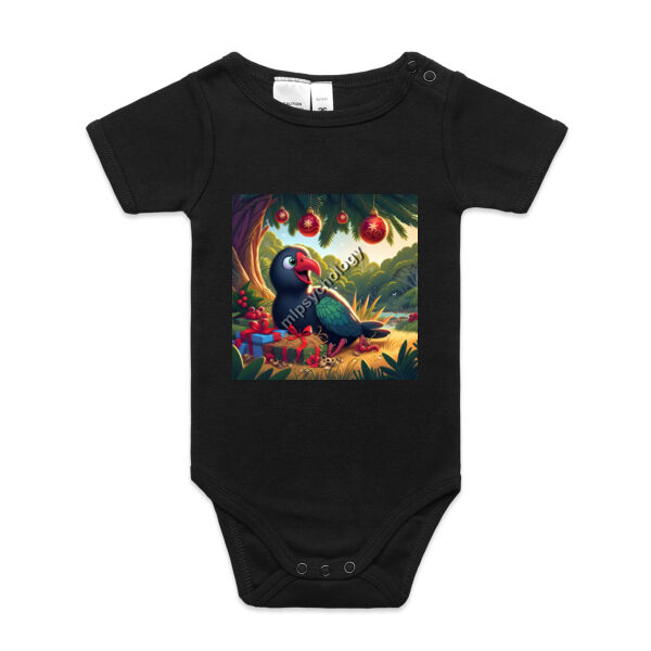 Festive Wilderness - Pukeko  - AS Colour Organic Infant Mini-Me One-Piece Thumbnail
