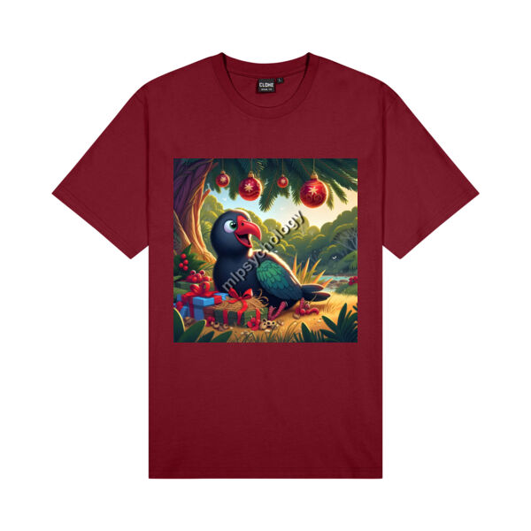 Festive Wilderness - Pukeko  - Cloke Kids Outline Tee Thumbnail