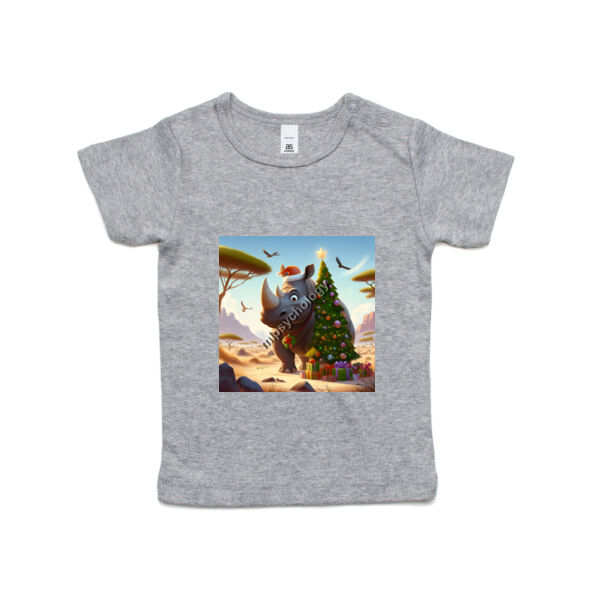 Festive Wilderness - Rhino - AS Colour Organic Infant Wee Tee Thumbnail