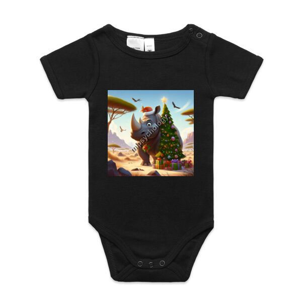 Festive Wilderness - Rhino - AS Colour Organic Infant Mini-Me One-Piece Thumbnail