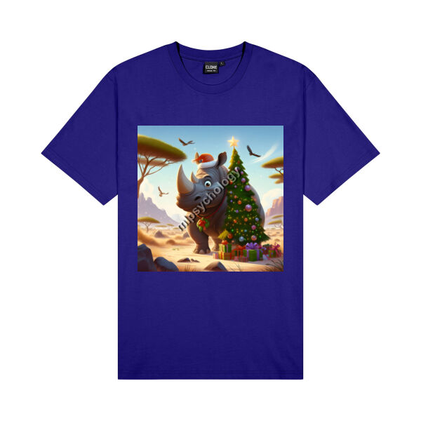 Festive Wilderness - Rhino - Cloke Kids Outline Tee Thumbnail