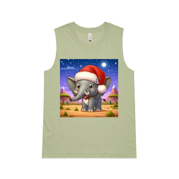 Festive Wilderness - Elephant - AS Colour Womens Upside Tank Thumbnail