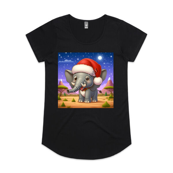 Festive Wilderness - Elephant - AS Colour Womens Mali Tee Thumbnail