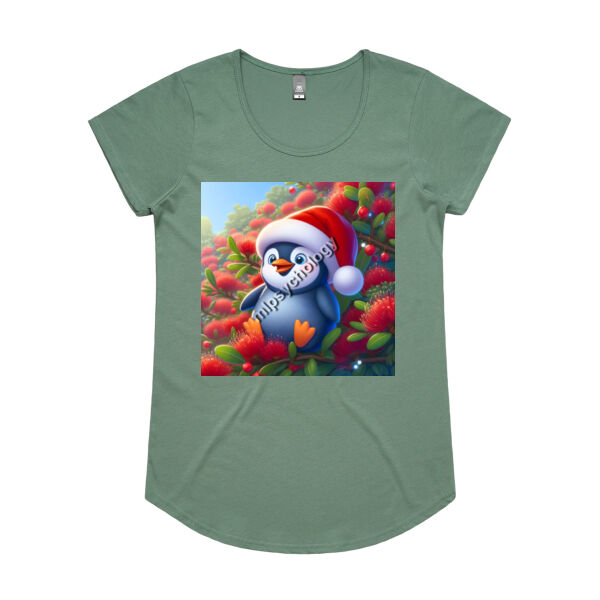 Festive Wilderness - Little Blue Penguin - AS Colour Womens Mali Tee Thumbnail