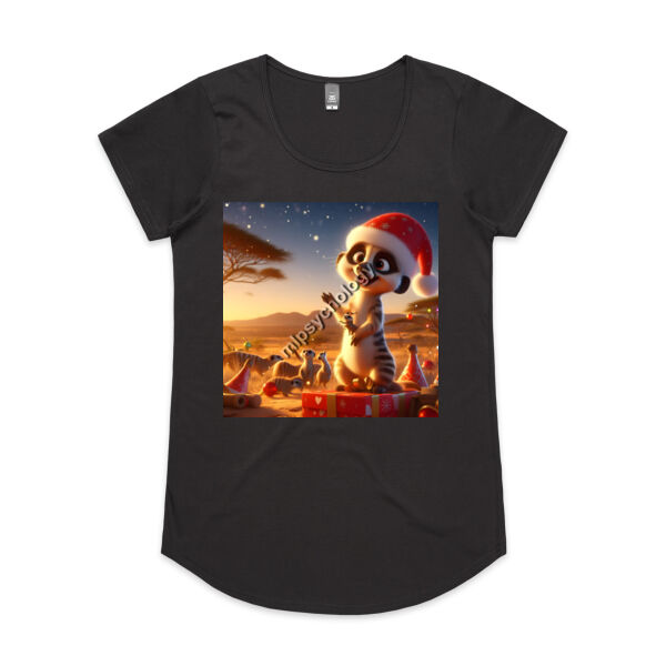 Festive Wilderness - Meerkat - AS Colour Womens Mali Tee Thumbnail