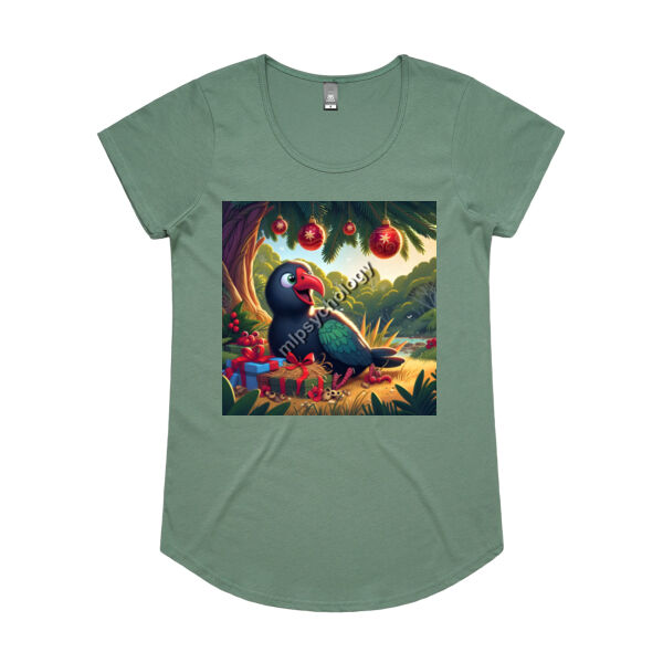 Festive Wilderness - Pukeko  - AS Colour Womens Mali Tee Thumbnail