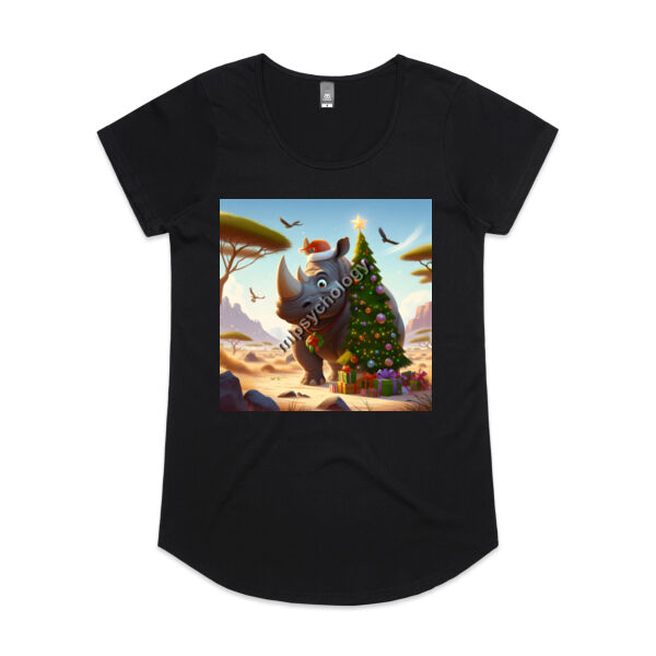 Festive Wilderness - Rhino - AS Colour Womens Mali Tee Thumbnail
