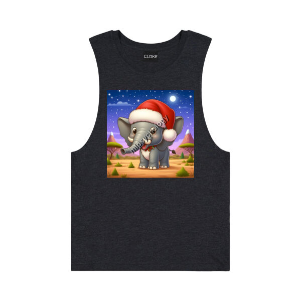 Festive Wilderness - Elephant - Cloke Mens Big Air Tank Thumbnail