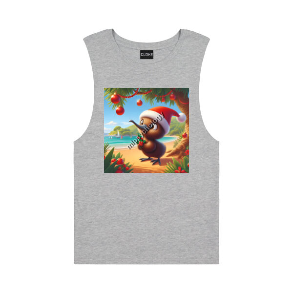 Festive Wilderness - Kiwi (Beach)  - Cloke Mens Big Air Tank Thumbnail