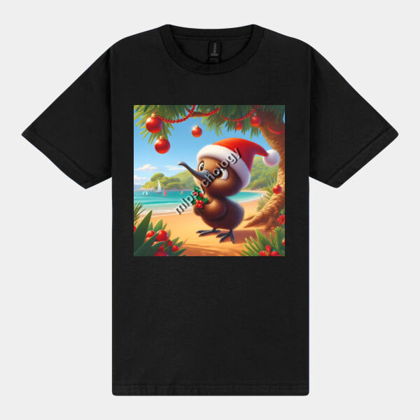 Festive Wilderness - Kiwi (Beach)  - Gildan Mens Softstyle Midweight T-Shirt Thumbnail