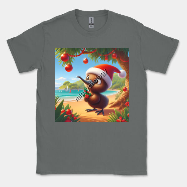 Festive Wilderness - Kiwi (Beach)  - Gildan Mens Softstyle T-Shirt Thumbnail