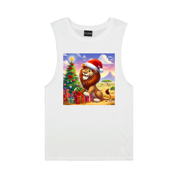 Festive Wilderness -Lion - Cloke Mens Big Air Tank Thumbnail