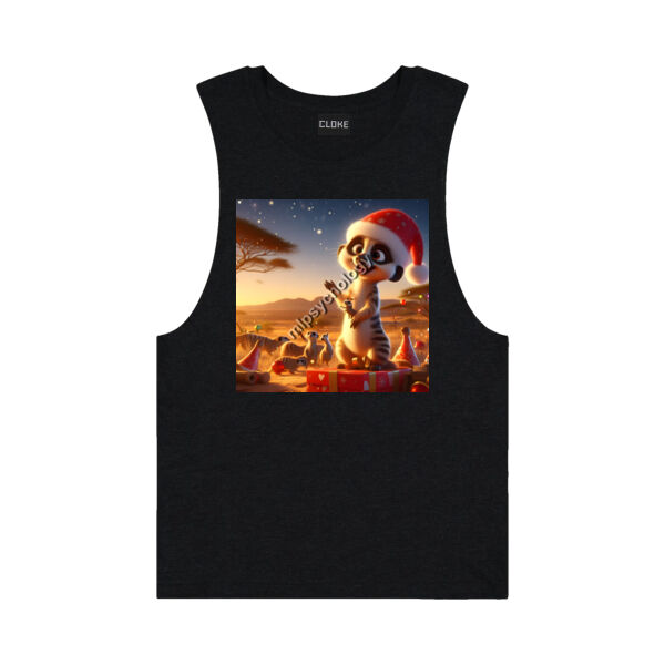 Festive Wilderness - Meerkat - Cloke Mens Big Air Tank Thumbnail