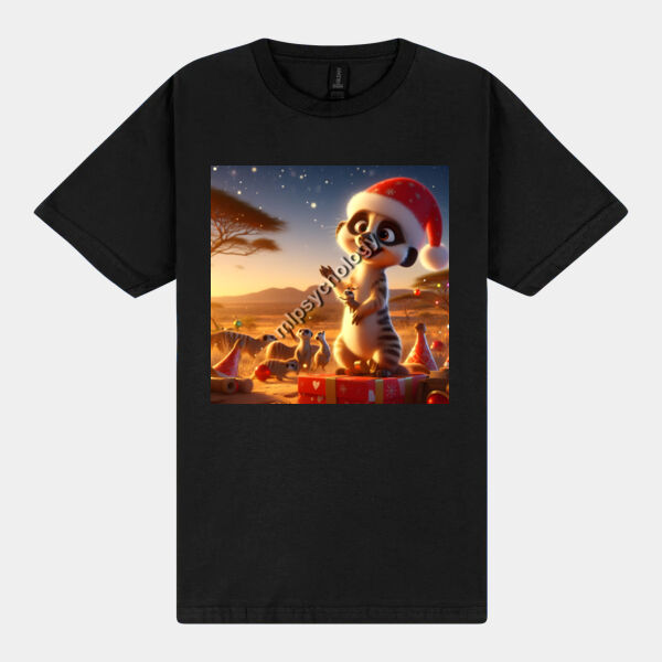 Festive Wilderness - Meerkat - Gildan Mens Softstyle Midweight T-Shirt Thumbnail