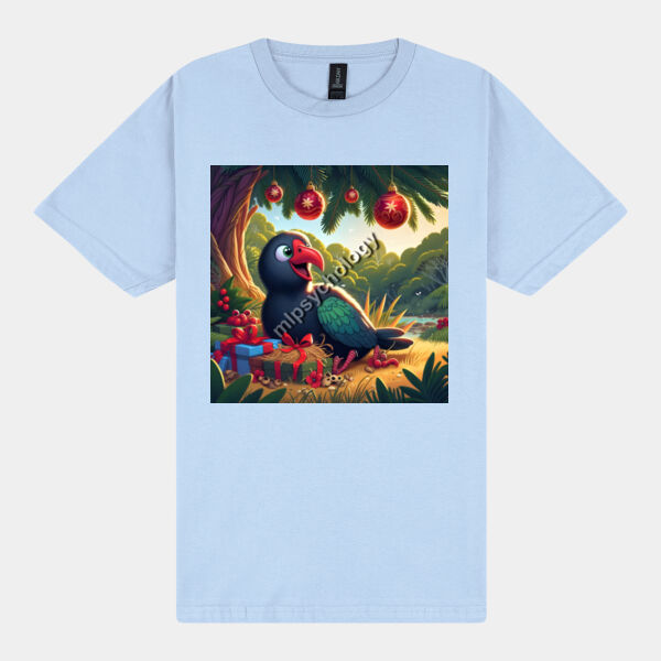 Festive Wilderness - Pukeko  - Gildan Mens Softstyle Midweight T-Shirt Thumbnail