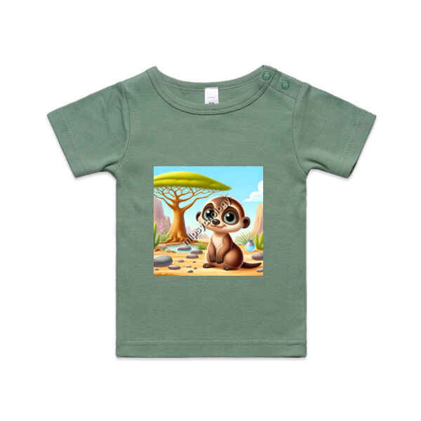 Meerkat Mischief - AS Colour Organic Infant Wee Tee Thumbnail
