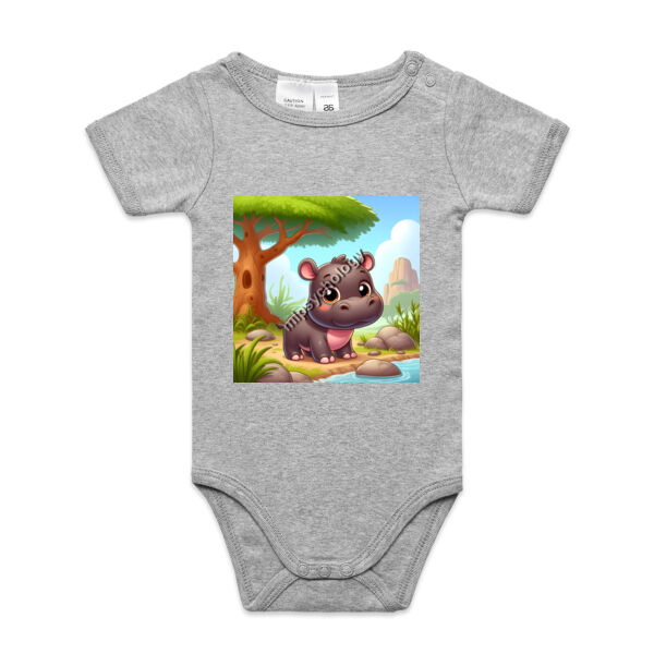 Hippo Hugs - AS Colour Organic Infant Mini-Me One-Piece Thumbnail