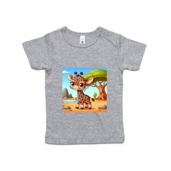 Giraffe Giggles - AS Colour Organic Infant Wee Tee Thumbnail